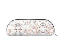 EdWal Make-up-Tasche mit Marmor-Textur, Kupferspritzer-Druck, Federmäppchen, stilvolles Federmäppchen für Damen, Reise-Kosmetiktasche, silber, Einheitsgröße, Kulturbeutel