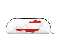 EdWal Make-up-Tasche mit österreichischer Flagge, Federmäppchen, Federmäppchen, stilvolles Federmäppchen für Damen, Reise-Kosmetiktasche, silber, Einheitsgröße, Kulturbeutel