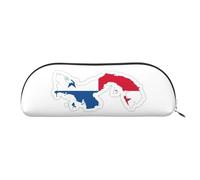 EdWal Make-up-Tasche mit Panama-Flaggen-Druck, Federmäppchen, Federmäppchen, stilvolles Federmäppchen für Damen, Reise-Kosmetiktasche, silber, Einheitsgröße, Kulturbeutel