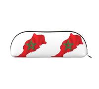 EdWal Marokko Flagge Karte Druck Make-up Tasche Bleistift Mäppchen Bleistift Etui Stilvolle Bleistift Etui für Frauen, Reisen Kosmetiktasche, golden, One size, Kulturbeutel