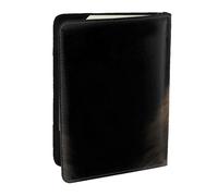 EdWal Reisepasshülle aus Leder mit afrikanischem Löwenmuster und Kreditkartenfach, für Damen, Herren, Familienausweis, Reisen, Schwarz , Einheitsgröße