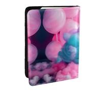 EdWal Reisepasshülle mit Kreditkartenfach, Leder, für Damen, Herren, Familienausweis, Reisen, Rosa, Schwarz , Einheitsgröße