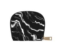 EdWal Schwarz Weiß Marmor Druck Kartenhalter Uni Kreditkartenetui für Damen und Herren Leder Kartenhalter Slim Visitenkarte Weiß One Size, Weiß, One Size