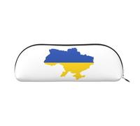 EdWal Ukraine Flagge Karte Druck Make-up Tasche Federmäppchen Stiftebox Stilvolle Bleistifttasche für Frauen Reise Kosmetiktasche, silber, Einheitsgröße, Kulturbeutel
