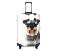 EdWal Well-Behaved Schnauzer-Aufdruck, Kofferabdeckung, Schutz, Reisegepäckhülle, waschbar, kratzfest, Schwarz , XL