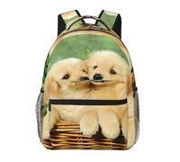 EdWal Welpe Golden Retriever Wanderrucksack Laptop-Rucksack für Männer und Frauen, wasserdichter Rucksack, leicht zu reinigen, Reisetasche