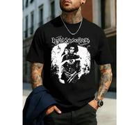 Edward-mit-den-Scherenh?nden-T-Shirt mit Grafikprint, weiche Baumwolle, Rundhalsausschnitt, lockere Passform, bequem, einzigartiger Grafikprint