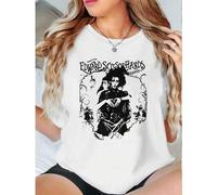 Edward-mit-den-Scherenhänden-Herbst-T-Shirt, weiche Baumwolle, bequeme Passform, atmungsaktiv, lässig, auffälliger Aufdruck