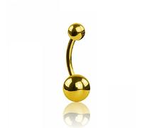 eeddoo Bauchnabel-Piercing Banane Gold Edelstahl 10 mm