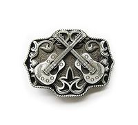 eeddoo® Gürtelschnalle - Gitarren - Western Country Music - Buckle (Buckle für Wechselgürtel für Damen und Herren |Belt Frauen Männer Oldschool Rockabilly Metall Gothic Wave Rock Biker Western Trucker