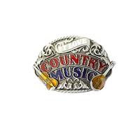 eeddoo® Gürtelschnalle - I Love Country Music (Buckle für Wechselgürtel für Damen und Herren | Belt Frauen Männer Oldschool Rockabilly Metall Gothic Wave Rock Biker Western Trucker Casino Skull)