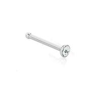 eeddoo Nasen-Piercing Nasenstecker Kristall 1 Stück Silber Edelstahl Aqua Marine