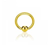 eeddoo Piercing-Ring BCR Klemmring Gold Edelstahl Stärke: 3,2 mm Durchmesser: 28 mm 8 mm