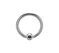 eeddoo Piercing-Ring Klemmring BCR Silber Titan Stärke: 3,2 mm Durchmesser: 19 mm 8 mm