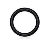 eeddoo Piercing-Ring Segmentring Schwarz Edelstahl Stärke: 1,6 mm 19 mm