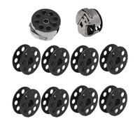 EEEBLBXNQ 10 Stück Zubehör for Industrienähmaschinen, 25 mm Schwarze Spulen, Größe M, 18034 und 2 Spulenkapseln, 18045