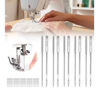 EEEKit 100 Stück Universal Nähmaschinennadeln: 5 Größen Nähnadeln Set | Verschiedene Größen HAX1 65/9 75/11 90/14 100/16 110/18 kompatibel mit Haushaltsnähmaschine - für Jeans Leder Canvas