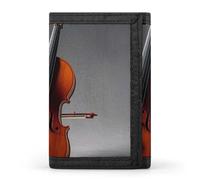 Eekstdbn Cello Modellbausatz Trifold Wallet, Kartenetuis und Geld Oganizer Dünne stilvolle Mini-Münztasche mit Reißverschluss Münzfach Kredit für Männer und Frauen