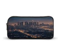 Eekstdbn Los Angeles Skyline Federmäppchen, Bürobedarf-Organizer, einfacher stabiler Reißverschluss, tragbar, für Büro, Reisen, Mehrzwecktasche