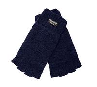 EEM Damen Halbfingerhandschuhe, weiche Wolle, Thinsulate Thermofutter, Halbfinger, marine L/XL