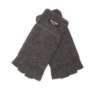 EEM Herren Halbfingerhandschuhe, weiche Wolle, Thinsulate Thermofutter, Halbfinger, anthrazit S/M