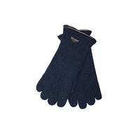 EEM Herren Strickhandschuhe, weiche Wolle, Thinsulate Thermofutter, Wildleder Patch, Saum mit Paspelierung Marine S/M