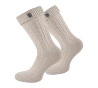 Effeet 1 Paar Kurze Trachtensocken für Herren und Damen mit Edelweiß-Pin, perfekte Trachtenstrümpfe für das Oktoberfest 47-50