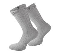 Effeet Kurze Trachtensocken für Herren & Damen, 1 Paar | 90,6% Baumwolle mit klassischem Zopfmuster, verstärkter Ferse und Spitze sowie abnehmbarem Edelweiß-Pin; fürs Oktoberfest