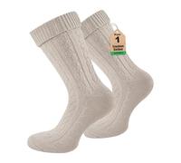 Effeet Kurze Trachtensocken für Herren & Damen, 1 Paar | 90,6% Baumwolle mit klassischem Zopfmuster, verstärkter Ferse und Spitze sowie abnehmbarem Edelweiß-Pin; fürs Oktoberfest