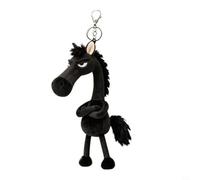 EffiFish Schwarzes für pferd Plüschanhänger Schlüsselbund 2026 Jahr Des Pferdes Weiches Tiermaskottchen Für Tasche Rucksack für deko Schwarz(Black)