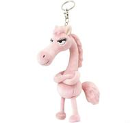 EffiFish Schwarzes für pferd Plüschanhänger Schlüsselbund 2026 Jahr Des Pferdes Weiches Tiermaskottchen Für Tasche Rucksack für deko Schwarz(Pink)