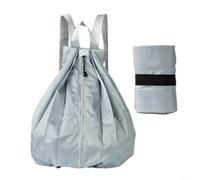 EffiFish Ultraleichter, wasserdichter faltbarer Rucksack, kompakter Nylon-Tagesrucksack für Wandern, Reisen, Camping, Outdoor-Abenteuer, schwarz (grau)