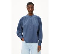 EFINARAA BRUSHED BLUSE | Aus 100% Bio-Baumwolle - blau (XL)