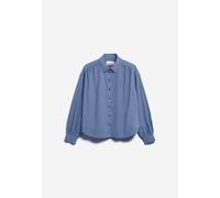 EFINARAA FLANELL-BLUSE | 100% Bio-Baumwolle - blau (L)