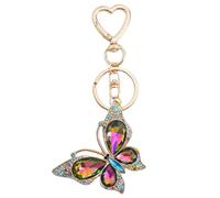 EFNHJF5 Schlüsselanhänger mädchen für Damen mit Schmetterling & Herz Design - Strass Verzierter Schlüsselanhänger für Handtasche, Geldbeutel & Taschen (Geschenkidee für mädchen,Freundin, Frau, Mama)