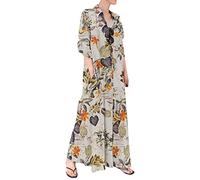 EFOFEI Damen Loose Plus Size Long Shirt Kleid Fitted Casual Elegant Long Dress Casual Straight Long Shirt Dress Lips Red 4XL