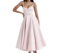 EFOFEI Lady Fließend Trendy Lose Kleid Formelle Prinzessinnen Kleider Hochzeits Party Kleider Rose S