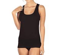 EGI Damen-Tanktop mit Schottland-Faden, breite Schulter, glatt, Schwarz Small