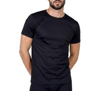 EGI ® Luxuriöses Herren-T-Shirt aus 100 % Filo di Scozia-Baumwolle. Hergestellt in Italien., Nero (Modell 5321), XX-Large