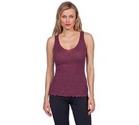 EGI Luxuriöses Tanktop aus Wolle und Seide. Hergestellt in Italien., Carminio, Large-X-Large