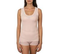 EGI Tanktop für Damen, breite Schultern, Modal, Cashmere, Spitze, elastisch, elegant, weich, Made in Italy, Art. 5111, Puder, S-M