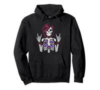 Egirl Skelett XButterfly Gothic Dark Edgy Grunge Emo Punk Pullover Hoodie