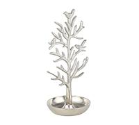 EGLO LIVING Schmuckständer Baum Gifu, Schmuckaufbewahrung für Ketten, Ringe und Ohrringe, Deko für Wohnzimmer und Schlafzimmer, Tischdeko aus Metall in Silber, 32 cm