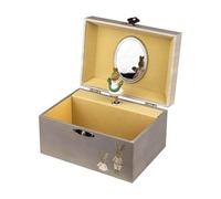 Egmont Toys Musikalische Schmuckdose - Schmuckkästchen Handkurbel-Spieluhr „Ballerina“ in 6 Designs Spiegel & Stauraum, ideal Geschenk ab 3 Jahren (Häschen)