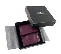 Egoist Premium - Zigarettenetui aus hochwertigem Leder I Zigaretten HülleI Box I Schachtel I Inklusive Feuerzeug Fach I Passend für Zigarettenschachtel in Standardgröße - Lila