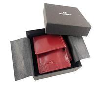 Egoist Premium - Zigarettenetui aus hochwertigem Leder I Zigaretten HülleI Box I Schachtel I Inklusive Feuerzeug Fach I Passend für Zigarettenschachtel in Standardgröße - Rot