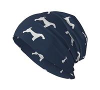 EgoMed Totenkopfmütze, Strickmütze, Polyester-Sturmhaube, Slouchy-Beanie-Mütze, Laufmütze, Airedale-Terrier-Hund