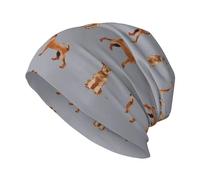 EgoMed Totenkopfmütze, Strickmütze, Polyester-Sturmhaube, Slouchy-Beanie-Mütze, Laufmütze, Irish Terrier, einfacher Valentinstag-Hund