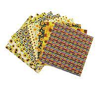 Egurs 10 Stück Sonnenblumen Muster Patchwork Stoffe Paket Baumwollstoff Stoffreste Baumwolltuch,10 Verschiedene Sonnenblumen 45 * 50cm