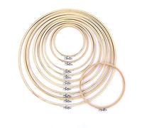 Egurs 11 stück/Set Kreuzstichrahmen Rund Stickrahmen aus Holz Bambus 10cm-40cm